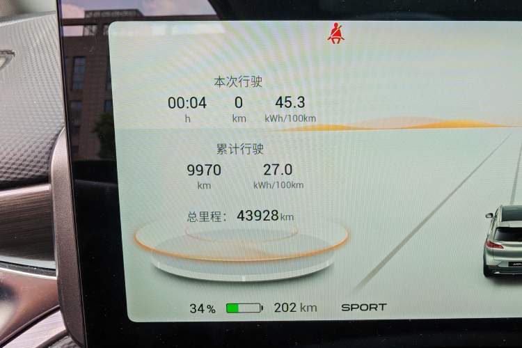 Used AION V 2021 Plus 80 Pilot Intelligent Driving Edition Ternary Lithium Odometer Close Up