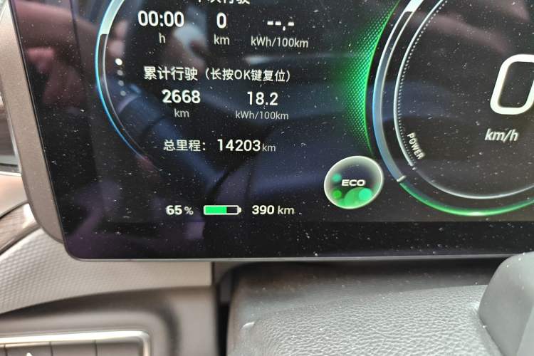 Used AION V 2021 Plus 80 Smart Technology Edition Ternary Lithium Odometer Close Up