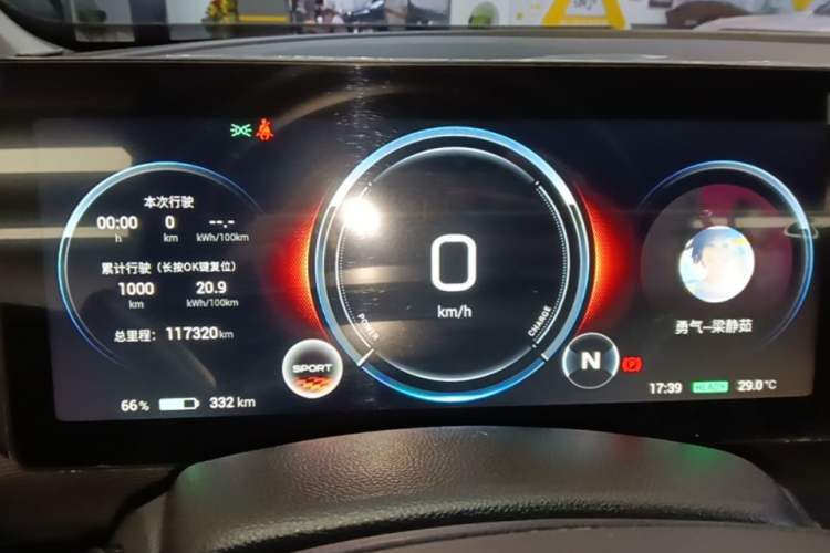Used AION V 2022 Plus 70 Executive Edition Lithium Iron Phosphate Instrument Cluster