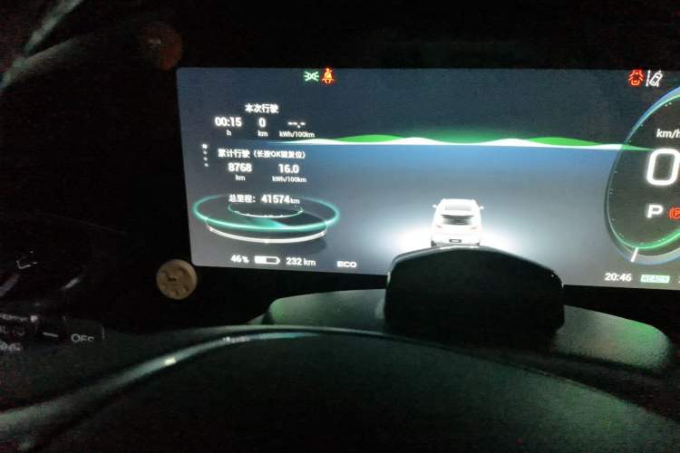 Used AION V 2022 Plus 70 Smart Technology Edition Ternary Lithium Odometer Close Up