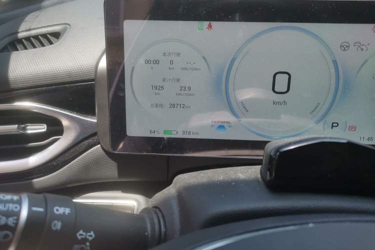Used AION V 2022 Plus 70 Smart Technology Edition Ternary Lithium Odometer Close Up