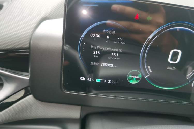 Used AION V 2023 Plus 70 Smart Edition Lithium Iron Phosphate Odometer Close Up