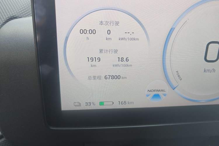 Used AION V 2024 Plus 70 Star Edition Lithium Iron Phosphate Odometer Close Up