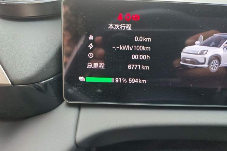 Used AION V  Odometer Close Up