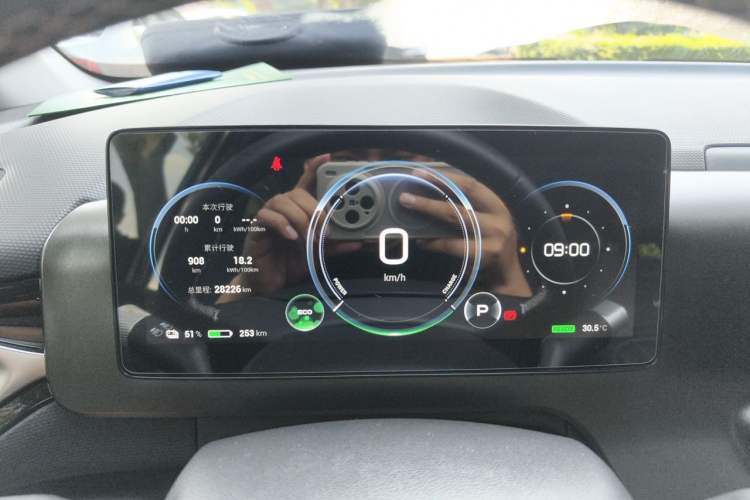 Used AION V 2024 Plus 70 Star Edition Lithium Iron Phosphate Odometer Close Up