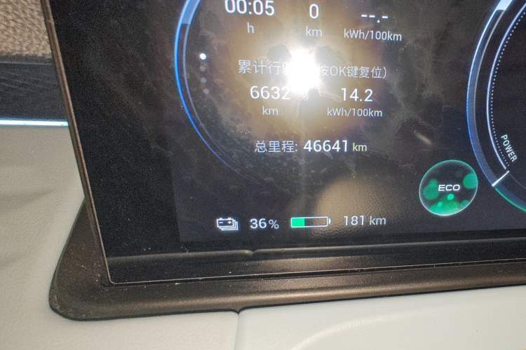 Used AION Y 2021 70 Tech Vitality Edition Odometer Close Up