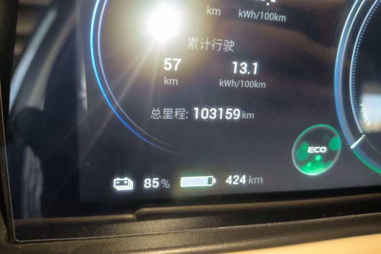 Used AION Y 2021 70 Intelligent Dynamic Edition Odometer Close Up