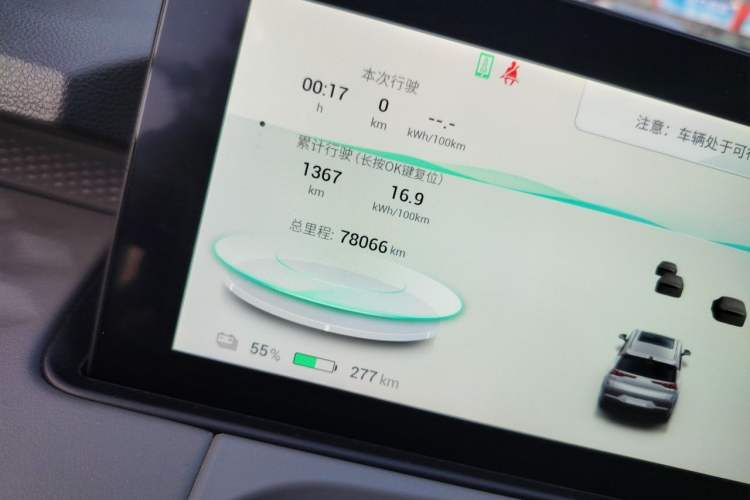 Used AION Y 2021 70 Tech Vitality Edition Odometer Close Up