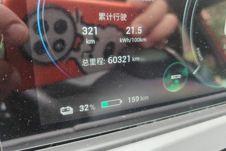 Used AION Y 2021 70 Tech Vitality Edition Odometer Close Up