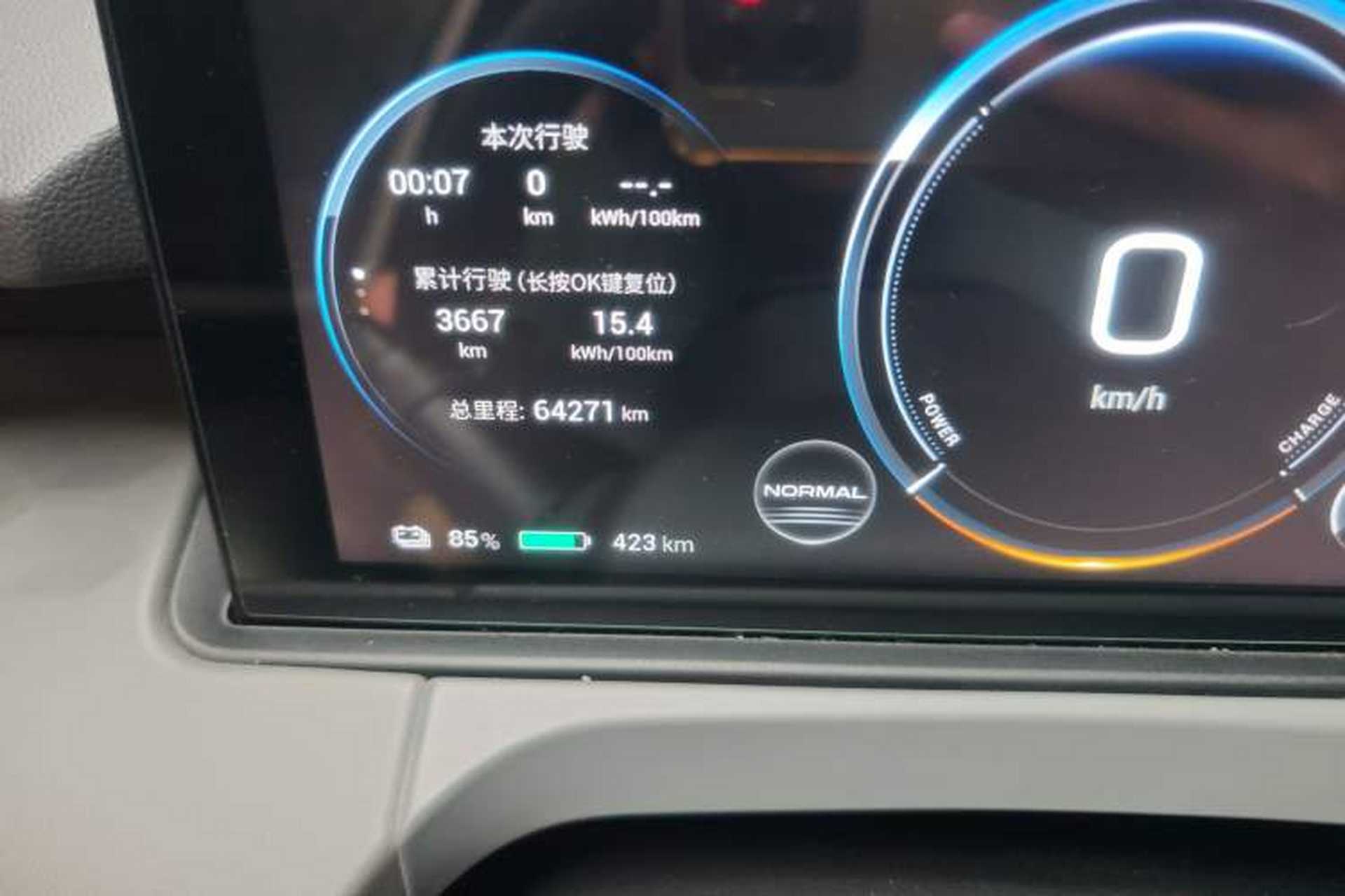 Used AION Y 2021 70 Enjoy Edition Odometer Close Up
