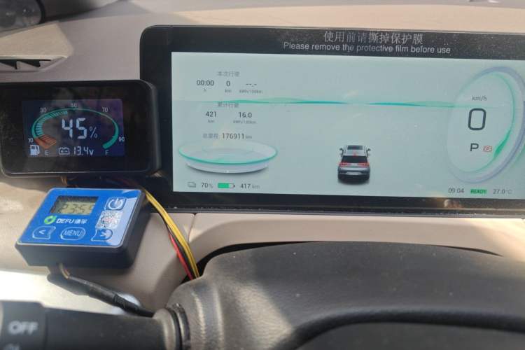 Used AION Y 2021 80 Ultra-Long Range Edition Odometer Close Up