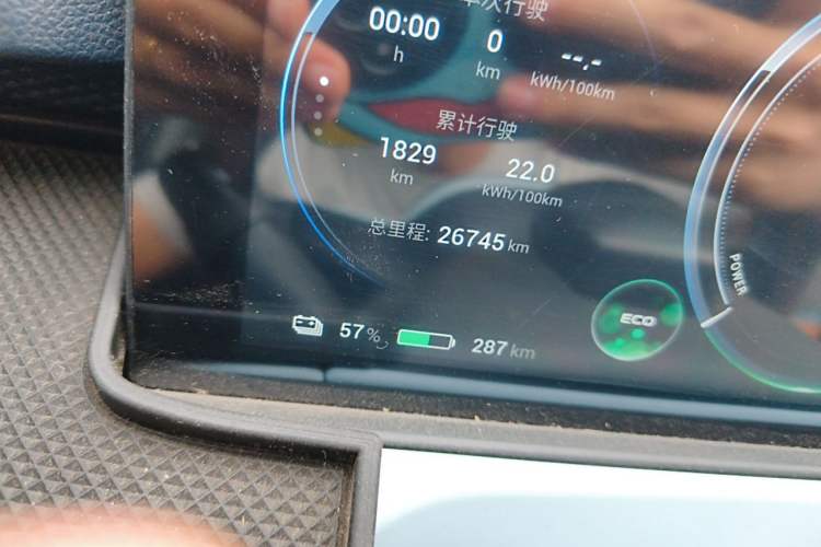 Used AION Y 2022 70 Tech Edition Lithium Iron Phosphate Odometer Close Up
