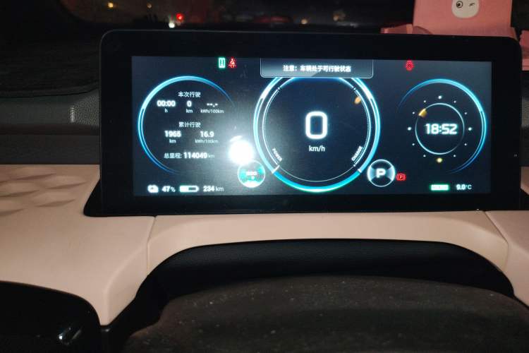 Used AION Y 2022 70 Intelligent Edition Lithium Iron Phosphate Odometer Close Up