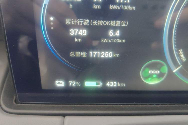 Used AION Y 2022 80 Ultra-Long Range Edition Odometer Close Up