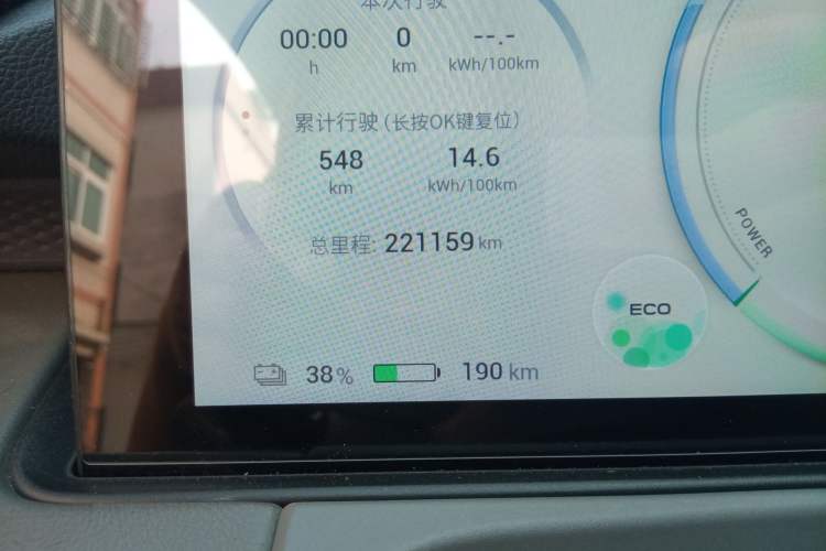 Used AION Y 2022 70 Intelligent Edition Lithium Iron Phosphate Odometer Close Up