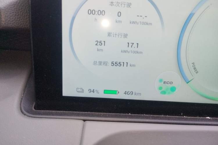 Used AION Y 2022 70 Intelligent Edition Lithium Iron Phosphate Odometer Close Up