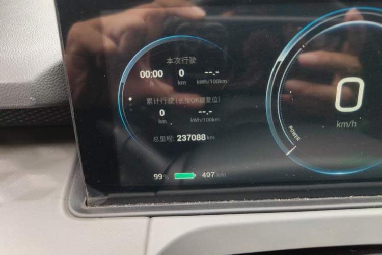 Used AION Y 2022 70 Intelligent Edition Lithium Iron Phosphate Odometer Close Up
