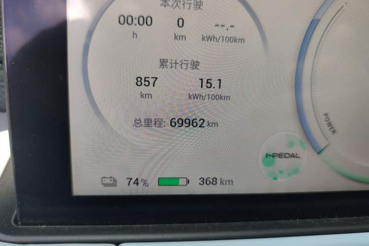 Used AION Y 2022 70 Enjoyment Edition Lithium Iron Phosphate Odometer Close Up
