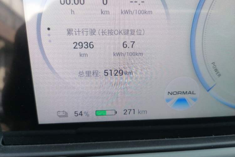 Used AION Y 2022 70 Intelligent Edition Lithium Iron Phosphate Odometer Close Up