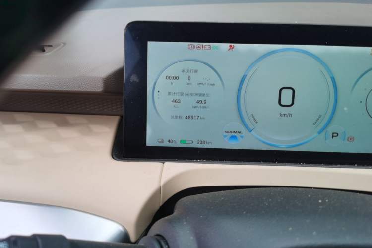 Used AION Y 2022 70 Intelligent Edition Lithium Iron Phosphate Odometer Close Up
