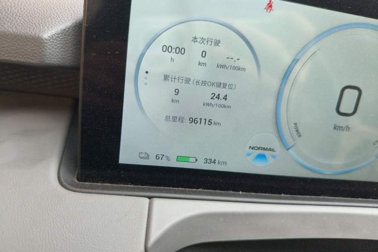 Used AION Y 2022 70 Enjoyment Edition Lithium Iron Phosphate Odometer Close Up