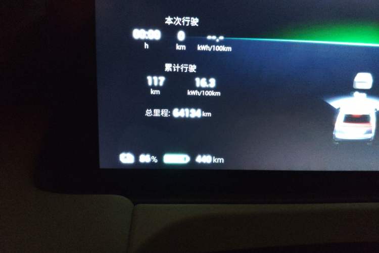 Used AION Y 2022 Plus 70 Tech Edition Odometer Close Up