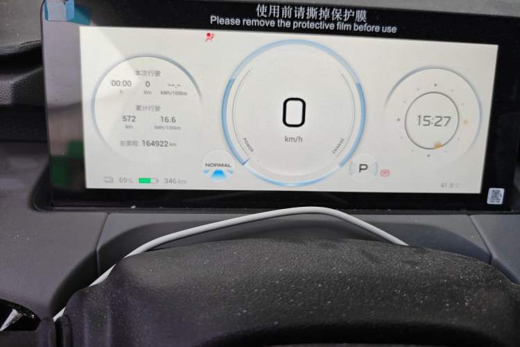 Used AION Y 2022 70 Enjoyment Edition Lithium Iron Phosphate Odometer Close Up