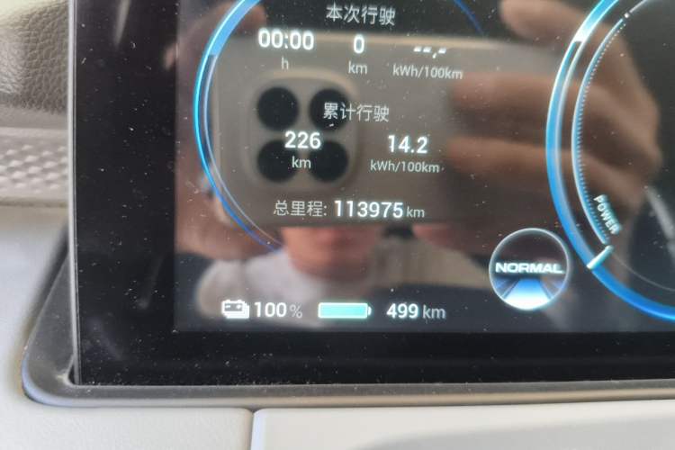Used AION Y 2022 70 Enjoyment Edition Lithium Iron Phosphate Odometer Close Up