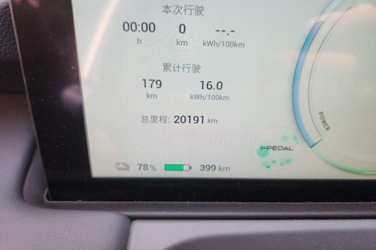 Used AION Y 2022 Plus 70 Smart Edition Odometer Close Up