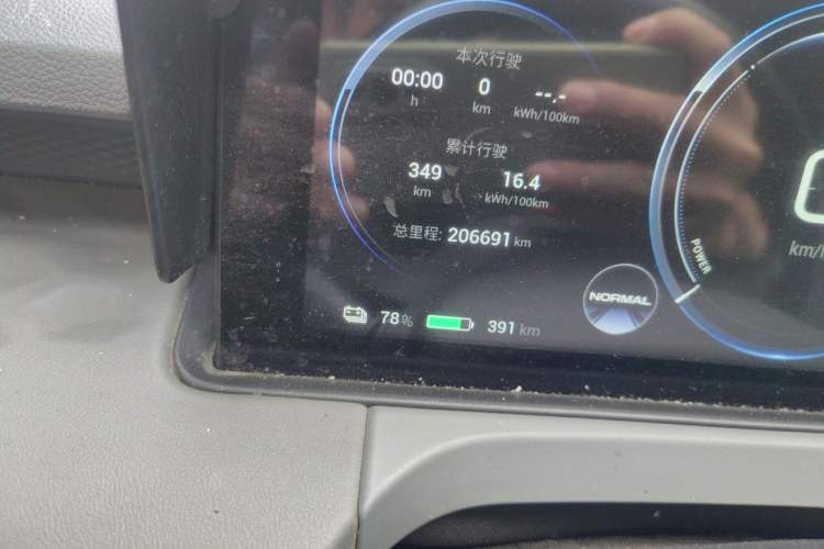 Used AION Y 2022 70 Enjoyment Edition Lithium Iron Phosphate Odometer Close Up