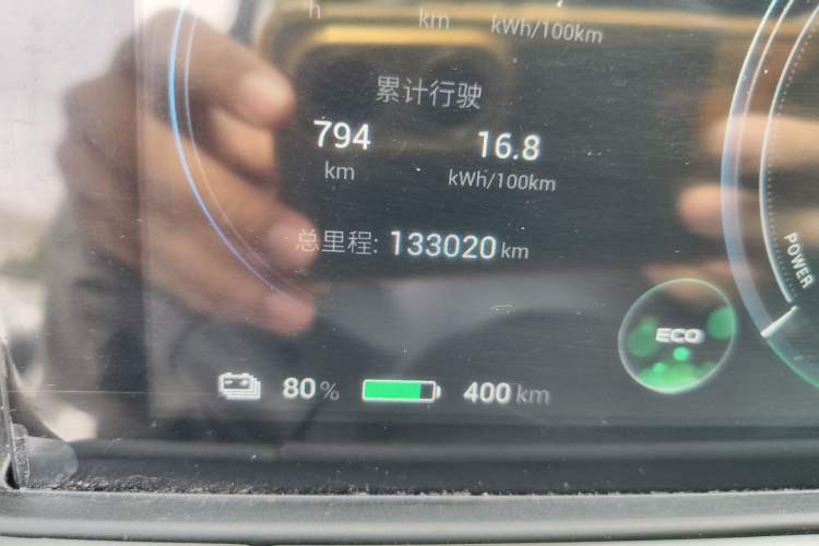 Used AION Y 2022 70 Enjoyment Edition Lithium Iron Phosphate Odometer Close Up