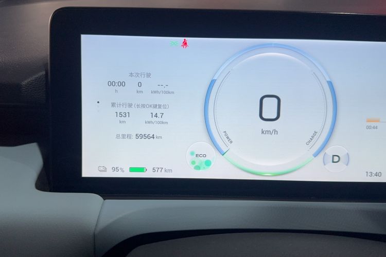 Used AION Y 2023 Plus 610 Smart Edition Ternary Lithium Odometer Close Up