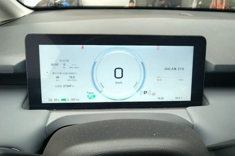 Used AION Y 2023 Plus 510 Smart Edition Odometer Close Up
