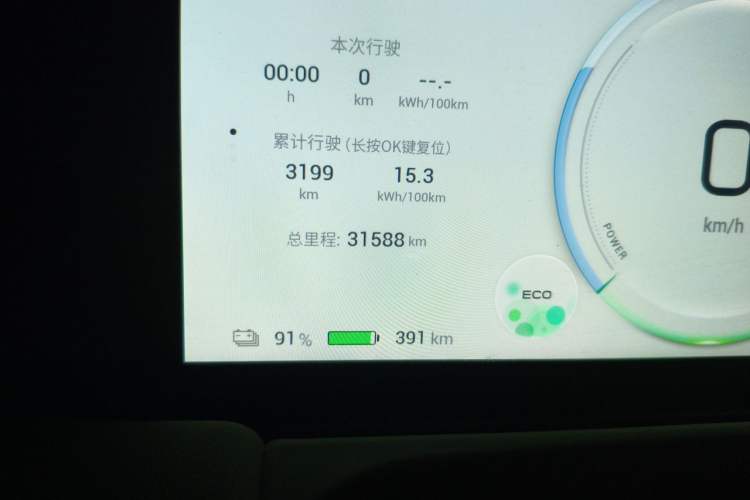 Used AION Y 2023 Younger Odometer Close Up