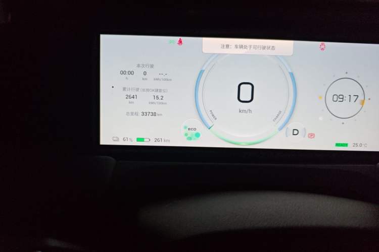 Used AION Y 2023 Younger Star Edition Odometer Close Up