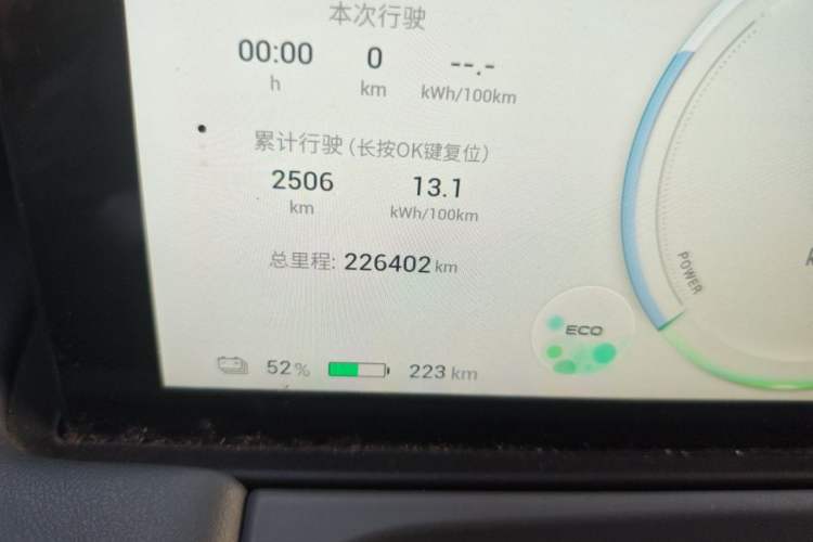 Used AION Y 2023 Younger Odometer Close Up