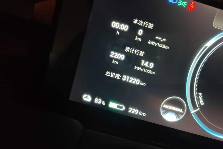 Used AION Y 2023 Younger Odometer Close Up