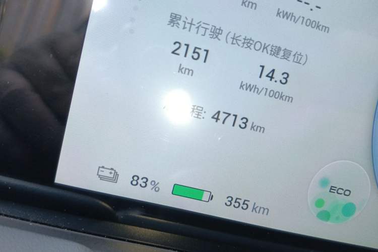 Used AION Y 2023 Younger Star Edition Odometer Close Up