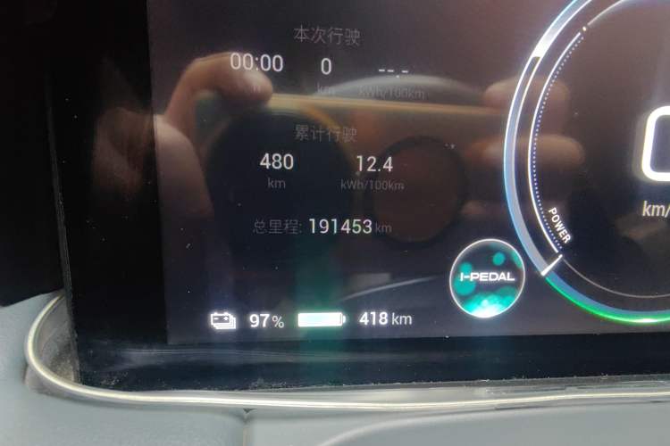 Used AION Y 2023 Younger Odometer Close Up
