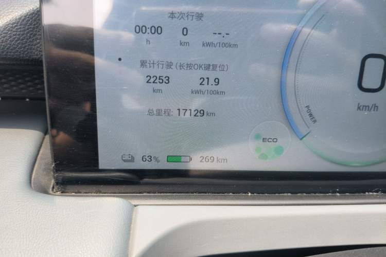 Used AION Y 2023 Younger Star Edition Odometer Close Up
