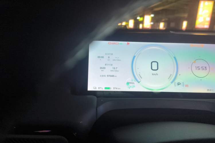 Used AION Y 2023 Younger Star Edition Odometer Close Up