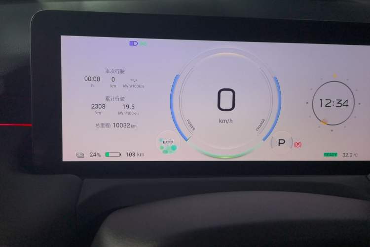 Used AION Y 2024 Younger Star Edition Odometer Close Up