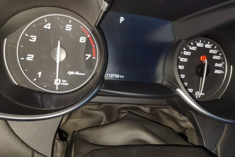 Used Alfa Romeo Giulia 2017 2.0T 280HP Milano Limited Edition Odometer Close Up