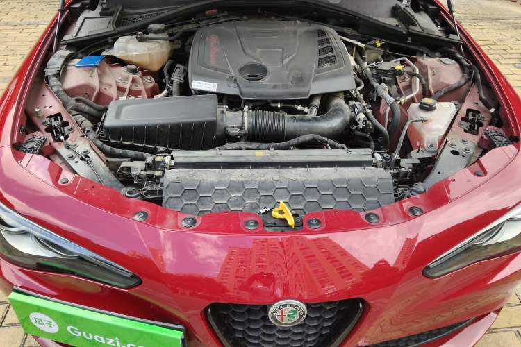Used Alfa Romeo Giulia 2019 2.0T 280HP Black Package Limited Edition Engine Bay
