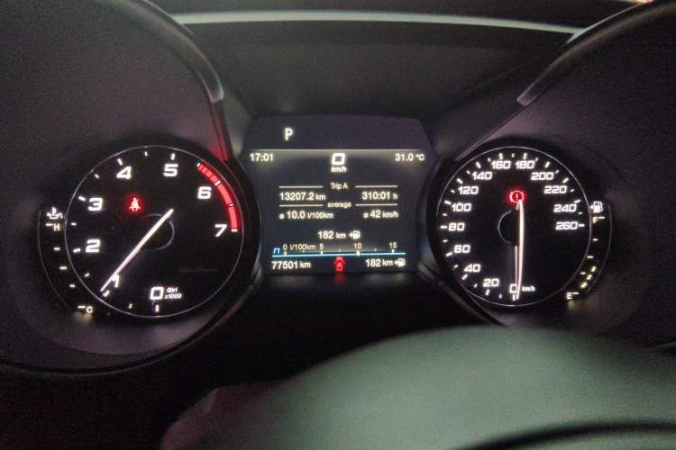 Used Alfa Romeo Giulia 2020 2.0T 280HP Luxury Sports Edition Odometer Close Up