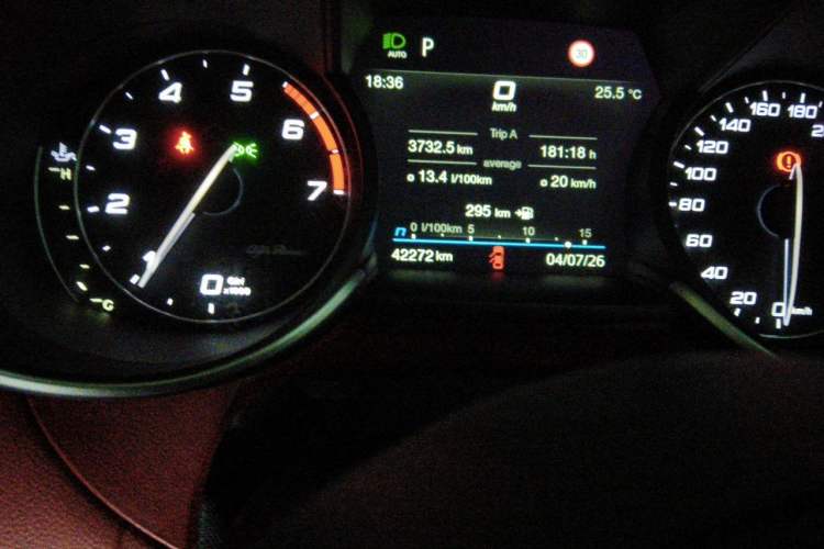 Used Alfa Romeo Giulia 2020 2.0T 280HP Midnight Phantom Limited Edition Odometer Close Up