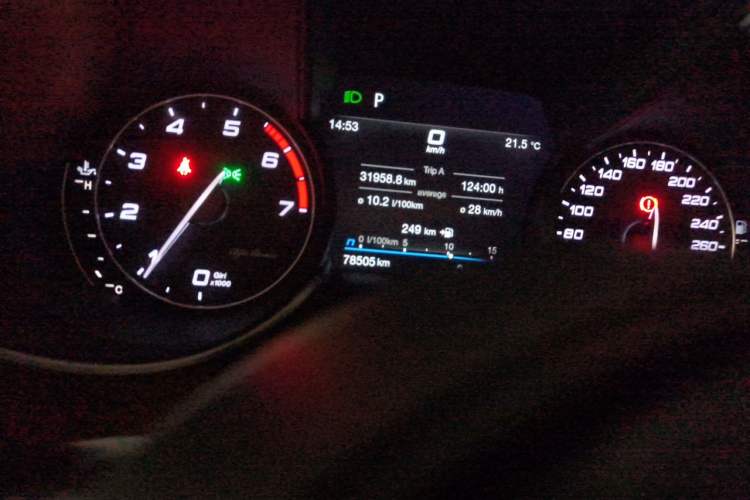 Used Alfa Romeo Giulia 2021 2.0T 280HP Luxury Edition Odometer Close Up