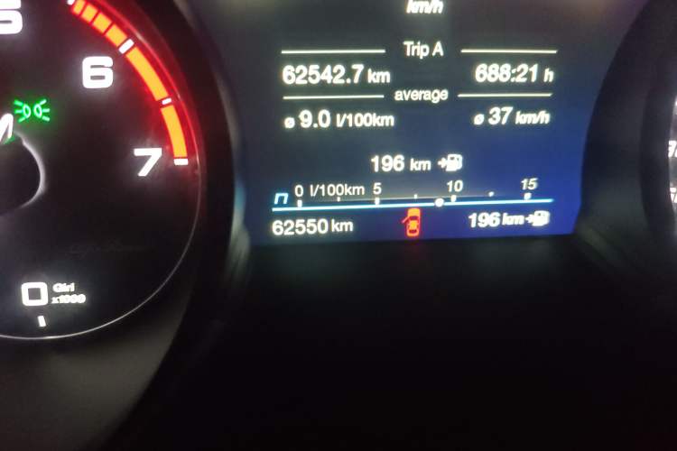 Used Alfa Romeo Giulia 2021 2.0T 280HP Luxury Edition Odometer Close Up