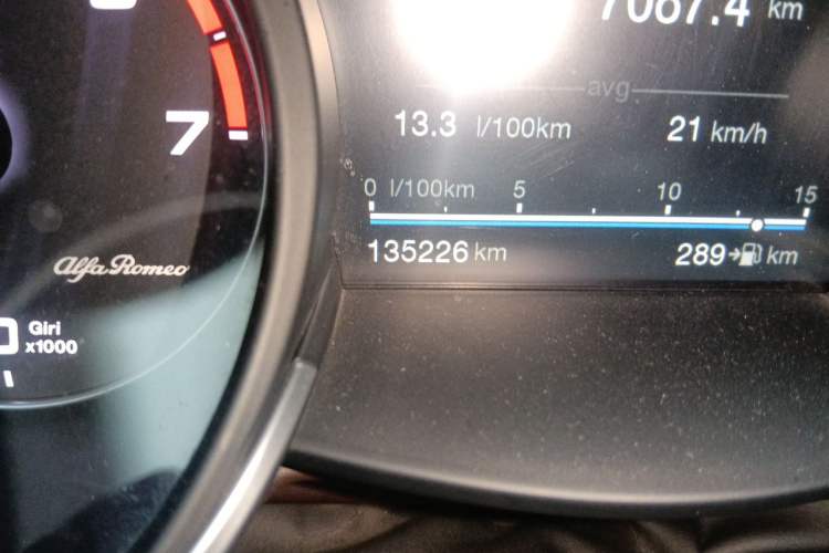 Used Alfa Romeo Stelvio 2017 2.0T 200HP Luxury Edition Odometer Close Up