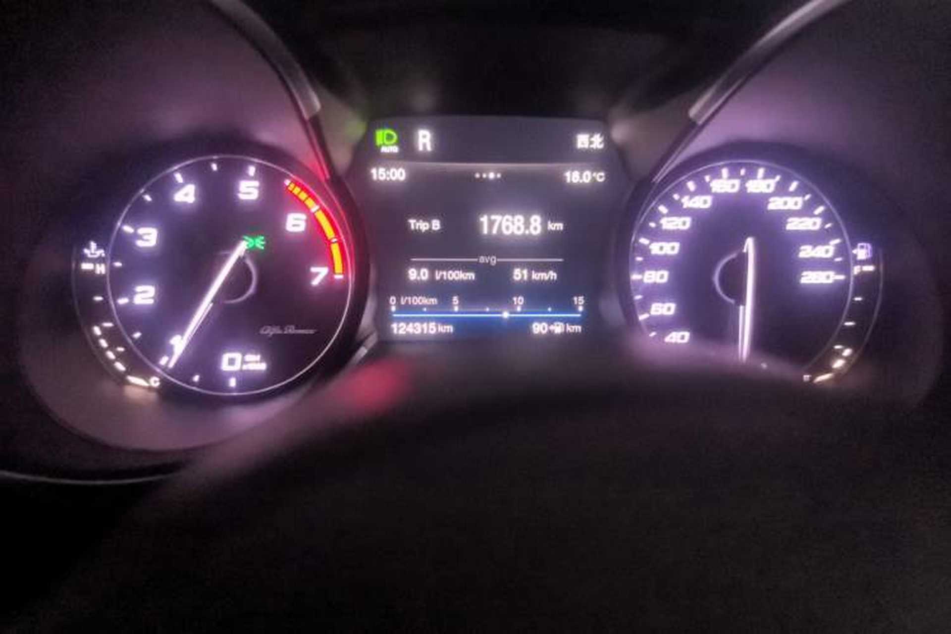 Used Alfa Romeo Stelvio 2017 2.0T 280HP Luxury Edition Odometer Close Up